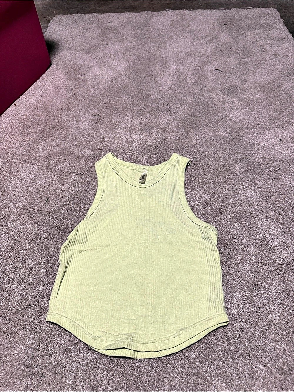 Awind Ribbed Tank Top in Green Size Small Like New